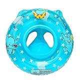 DEMU Baby Schwimmreifen Schwimmring Schwimmhilfe Schwimmsitz Aufblasbar Schwimmboot (Blau)