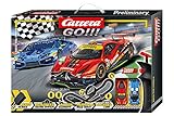 Carrera GO Race the Track Rennstrecken-Set | 6,2m elektrische Rennbahn mit Lamborghini Huracán GT3 & Ferrari 488 GT3 | mit 2 Handreglern & Streckenteilen | Für Kinder ab 6 Jahren & Erwachsene,20062526