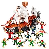 THE TWIDDLERS Piratenschiff Spielzeug mit Piratenfiguren für Kinder - Weihnachts- und Geburtstagsgeschenk für Jungen