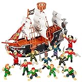 THE TWIDDLERS Piratenschiff Spielzeug mit Piratenfiguren für Kinder - Weihnachts- und Geburtstagsgeschenk für Jungen