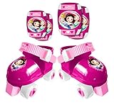 ROLLER SKATES sizes 23/27 + ELLBOGEN und KNIESCHÜTZER DISNEY PRINCESS