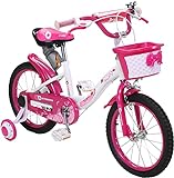 Actionbikes Kinderfahrrad Daisy 16 Zoll - Kinder Fahrrad für Mädchen - Ab 4-7 Jahren - V-Brake Bremse - Kettenschutz - Luftbereifung - Fahrräder - Laufrad - Kinderrad (16 Zoll)