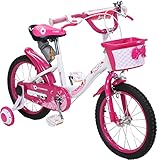 Actionbikes Kinderfahrrad Daisy 16 Zoll - Kinder Fahrrad für Mädchen - Ab 4-7 Jahren - V-Brake Bremse - Kettenschutz - Luftbereifung - Fahrräder - Laufrad - Kinderrad (16 Zoll)