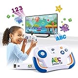 VTech ABC Smile TV – Kabellose Lernkonsole mit HDMI-Stick für den Fernseher mit 15 Spiel-Level für stundenlangen Lernspaß – Für Kinder von 3-7 Jahren
