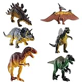 FOGAWA 6 Stück Dinosaurier Spielzeug Set Dinosaurier Figuren Dino Figuren Kinder Realistische Dinos Spielzeug Tyrannosaurus Rex Modell für Kinder Kindertag Geschenke Kindergeburtstag Party Deko