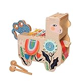 Manhattan Toy 217120 Musical Llama Holzinstrument für Kleinkinder mit Maraca, Multi
