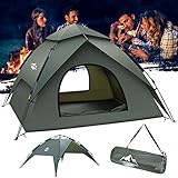 Camping Zelt, Familie Zelt Für S(2-3) / L(3-4) Personen Kuppelzelte Wasserdicht Sonnenschutz Backpacking Wurfzelte Schnell Set-up für Camping (2-3 Personen)