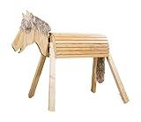 Swiss Horse Holzpferd Mia, unlasiert, 100cm - Gartenpferd
