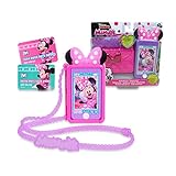 Famosa - Minnie Cell Phone Set, Spielzeug Handy mit Lichtern und Sounds, verziert mit Minnie-Ohren, eine kleine rosa Tasche und 2 Shopping-Karten, +3 Jahre, (MCN29000)