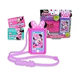 Famosa - Minnie Cell Phone Set, Spielzeug Handy mit Lichtern und Sounds, verziert mit Minnie-Ohren, eine kleine rosa Tasche und 2 Shopping-Karten, +3 Jahre, (MCN29000)