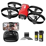 SANROCK Drohne mit Kamera für Kinder Anfänger, RC Quadcopter mit WiFi FPV Kamera, U61W Mini Drone Unterstützt Höhe halten, Routenerstellung, Headless-Modus, Not-Aus