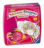 Ravensburger Mandala Designer Mini romantic 29947, Zeichnen lernen für Kinder ab 6 Jahren, Kreatives Zeichen-Set mit Mandala-Schablone für farbenfrohe Mandalas