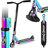 KESSER® Stunt Scooter X-Limit-Pro 360° Lenkung Funscooter Stuntscooter mit Ständer ABEC 9 Kugellagern, 110mm PU Räder , Kickscooter Tretroller Cityroller Trick Roller für Kinder Erwachsene Rainbow