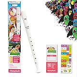 Classplash Flute Master - Anfänger-Set mit Lern-App, Sopranblockflöte, Sticker-Set, eBook, Tasche, Reiniger - Perfektes Geschenk für Kinder - Einfach Blockflöte lernen - In Deutschland hergestellt