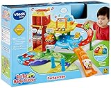 VTech Baby Flitzer - Parkgarage – Interaktives Spielzeug mit Abschleppwagen, Aufzug, Rutsche, Tankstelle u. v. m. – Für Kinder von 1-5 Jahren