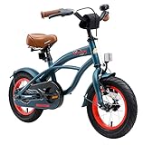 BIKESTAR Kinderfahrrad für Jungen ab 3-4 Jahre | 12 Zoll Kinderrad Cruiser | Fahrrad für Kinder Blau | Risikofrei Testen