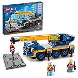 LEGO 60324 City Geländekran, Mobilkran, LKW-Spielzeug, Kinderspielzeug für Jungen und Mädchen ab 7 Jahren, Baufahrzeug Bauset