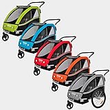 Tiggo VS 2 in 1 Kinderanhänger Fahrradanhänger Anhänger mit Buggy Set Jogger 50202-02 grün