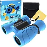 Fernglas für Kinder, 8x21 Ferngläser Klein Wasserdicht Fernglas Klein für Erwachsene und Kinder, HD Feldstecher Inklusive Tasche, Vogelbeobachtung, Wandern, Sightseeing, Tierwelt und Sport（Blau）