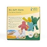 GRÜNSPECHT Naturprodukte 680-00 Bio-Soft-Knete gelb, rot, blau, grün, mehrfarbig, 500 g mehrfarbig