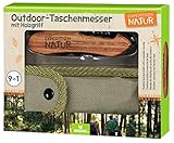 moses. 9820 Unisex Jugend Outdoor-Taschenmesser, Schwarz-Braun, handlich