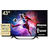Hisense 43A67H 108cm (43 Zoll) Fernseher, 4K UHD, DLED, HDR10, HLG, Dolby Vision, DTS Virtual, Dolby Audio, 60Hz Panel, Bluetooth, Alexa Built-in, Hotel Mode, Schwarz [2022 ]