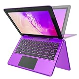 AWOW Laptop 11,6 Zoll FHD, Kinder Laptop Intel Celeron N4120, 6GB RAM, 256GB SSD Touchscreen-Laptop, Windows 10 OS mit Stylus,Violett