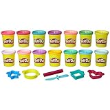 Play-Doh Knete für Prinzessinnen, mit sechs Glitzerfarben und sechs Knetwerkzeuge, Knete für fantasievolles und kreatives Spielen