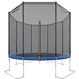 Ultrasport Garden Trampoline Jumper, Trampolin-Komplettset mit Sprungtuch, Sicherheitsnetz, gepolsterten Netzpfosten und Randabdeckung, Sprungturm - ø 305 cm, max. Belastbarkeit 160 Kg, Blau