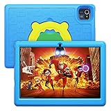 AMIAMO Tablet Kinder 10 Zoll, Kinder Tablet Android 11, 1280 * 800 HD-Display, 6000 mAh Akku, 2GB+32GB, Quad Core, KIDOZ Vorinstalliert, WiFi, Bluetooth, Doppelkamera Tablet PC, Blau