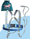 Jubi® Pferdeleine Kinder - größenverstellbar für perfekten Sitz und Aufbewahrungsbeutel - Pferdegeschirr für Kinder/ Pferdespielzeug