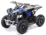 Actionbikes Motors Mini Kinder Elektro Quad ATV RENEBLADE 𝟭𝟬𝟬𝟬 Watt Pocket Quad - Original Safety Touch Fußschalter - 48 Volt - Kinder Pocketquad (Schwarz/Blau)