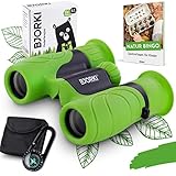 BJORKI® Fernglas für Kinder - Das Original Kinder Fernglas inkl. tollem Naturbingo & Entdecker-Set - Starke 8-Fach Vergrößerung -kompaktes Kinderfernglas -Geschenk-Set für Entdecker & Pfadfinder