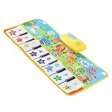 Junlucki Musik Tastatur Spielmatte, Leichter Baby Musik Teppich, Vielzahl von Musik Weiche Mehrfachfunktionstaste Kinder Klavierdecke, für Baby Kinder(Music Blanket)
