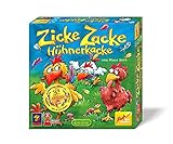 Zoch 601121800 Zicke Zacke Hühnerkacke – das rasante Memory-Gedächtnisrennen, Kinderspiel des Jahres 1998, 2 - 4 Spieler, für Jungen und Mädchen ab 4 Jahren