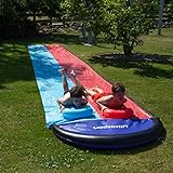 Ultrasport Wasserrutsche XXL,9 M Lang, mit Sprinkler,Inkl. 2 Rutschboards, einfacher Aufbau, integrierter Anschluss für Gartenschlauch, luftgefüllter Ring am Ende, Für Kinder von 5–12 Jahren