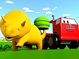 Lerne Formen mit Dino dem Dinosaurier : Roten Auto