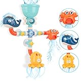 BBLIKE Badespielzeug Set, Spielzeug Badewanne Wasserspiel für Kinder Wasserspielzeug DIY Manuelle Montage Pipes, Kinder BPA Frei, Badewannenspielzeug für Kinder ab 3 Jahren