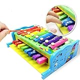 Detazhi 2 in 1 Klavier Xylophon für Kinder, pädagogische Musikinstrumente Spielzeug für Babys, Kleinkinder Vorschulkinder, 8 Schlüsselwaagen in klaren und knackigen Tönen