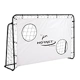 HUDORA 76918 Hornet Fußballtor mit Torwand,Schwarz, 180 x 60 x 120 cm