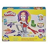 Play-Doh Verrückter Freddy Friseur Haarsalon Spielset für Kinder ab 3 Jahren mit 8 dreifarbigen Dosen à 56 g, Multicolour, 6.68 x 27.94 x 21.59 cm