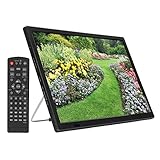 Tragbarer 16-Zoll-Digitalfernseher, 1080P-TFT-HD-Bildschirm Freeview-LED-Fernseher, Wiederaufladbarer Signal-Zero-Delay-Digital-Fernsehmonitor mit Antennenschnittstelle, HDMI, USB, TV-Ständer für Kind