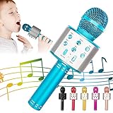 KIDWILL Bluetooth Karaoke Mikrofon, 5 in 1 Drahtloser Mikrofon für Kinder, Kinder Mikrofon mit Lautsprecher | Remix | FM-Radio, Tragbares Mikrofonspielzeug für Kinder Erwachsene Geburtstagsfeier KTV