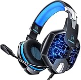 YINSAN Headset PS4, Xbox Headset, Gaming Headset mit Mikrofon & RGB Licht, Gamer Kopfhörer Stereo Surround Sound, Headset USB 3.5mm Kompatibel für PC/PS5/Laptop/Nintendo Switch