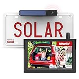 Foxpark Solar Kabellos Digital Rückfahrkamera Set (1080P), 3 Min. DIY Installation, Unterstützt 2 Kameras Funk Rückfahrkamera mit 5' Monitor, IP69K Wasserdicht für Auto, SUV, Van, Wohnmobil (Solar 3)