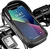 Handyhalterung Fahrrad wasserdicht, Fahrrad Handy Halterung fahrradtasche Lenker lenkertasche Motorrad handyhalter fahrradhalterung Rahmen rahmentasche fahrradlenker für 5.5 - 7 Zoll Smartphone