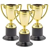 Baker Ross Gold-Trophäen - Auszeichnung - Spielzeug für Kinder als Mitgebsel und Preis beim Kindergeburtstag - 6 Stück