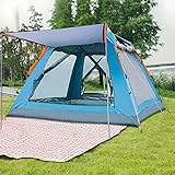 Camping Zelt,Automatisches Sofortzelt 2-4 Personen Pop Up Zelt,Kuppelzelte Wasserdicht Sonnenschutz Backpacking Wurfzelte Schnell Set-up für Camping,Geeignet für Camping,Trekking und Familienfeiern