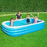Bestway Family Pool Deluxe, aufblasbares Kinder-Planschbecken 305 x 183 x 56 cm