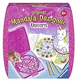 Ravensburger Mandala Designer Mini Unicorn 29704, Zeichnen lernen für Kinder ab 6 Jahren, Kreatives Zeichen-Set mit Mandala-Schablone für farbenfrohe Mandalas